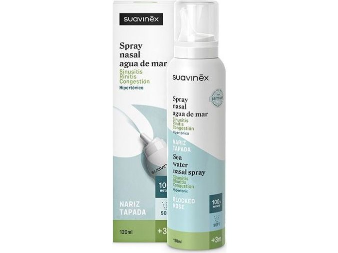 SUAVINEX NOSNÍ SPREJ HYPERTONICKÝ +3M 120ML 100% PŘÍRODNÍ