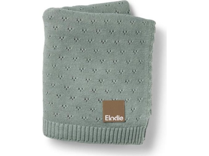 Pointelle Blanket Elodie Details - Pebble Green
