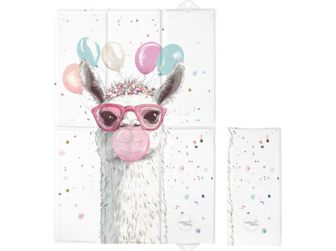 CEBA CEBA Podložka přebalovací cestovní (60x40) Basic Crazy Lama