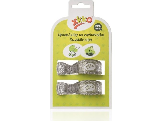 xkko clips metalic silver m
