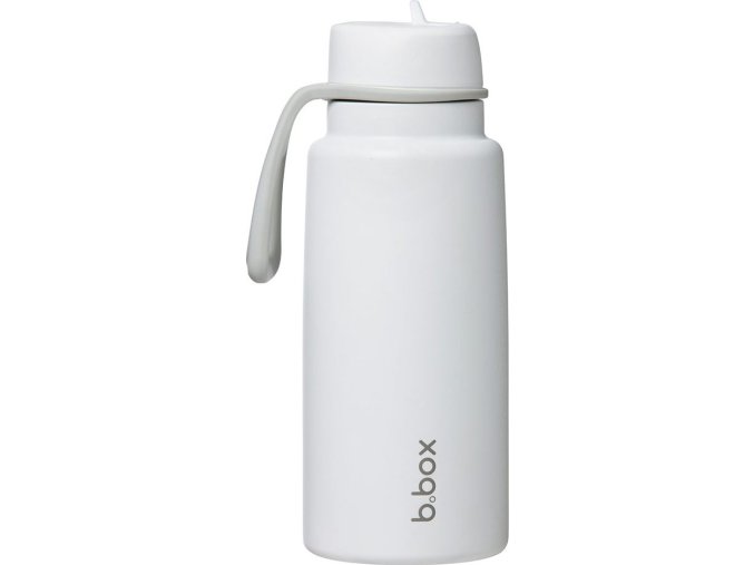 Nerezová termolahev s brčkem 1l - white out