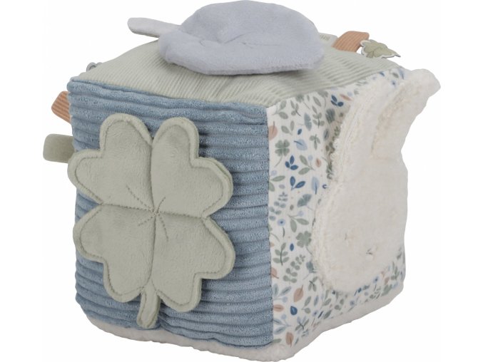 Little Dutch Kostka textilní s aktivitami králíček Miffy Lucky Leaves