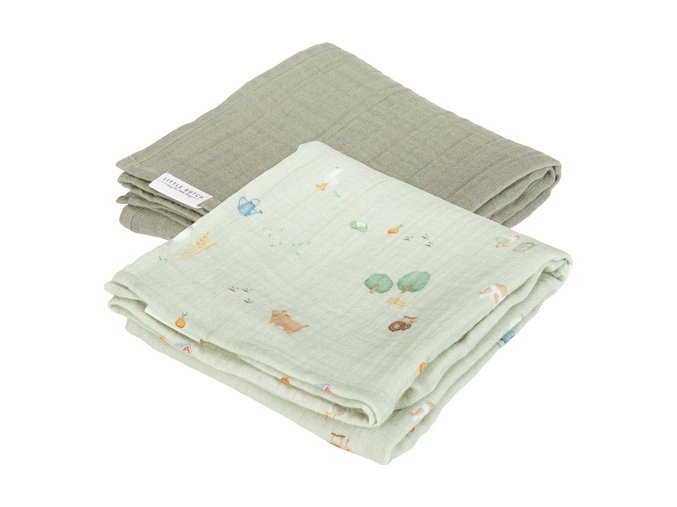 Little Dutch Pleny 70x70cm Farma / Olive 2 ks