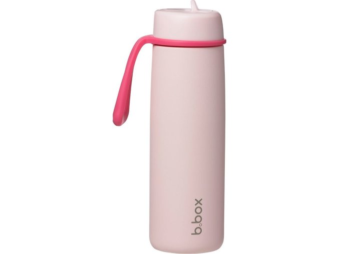 Nerezová termolahev s brčkem 690 ml - pink paradise