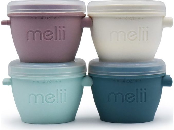 Silikonové kelímky na potraviny Snap&Go 118 ml - 4ks - Luxe pastelové