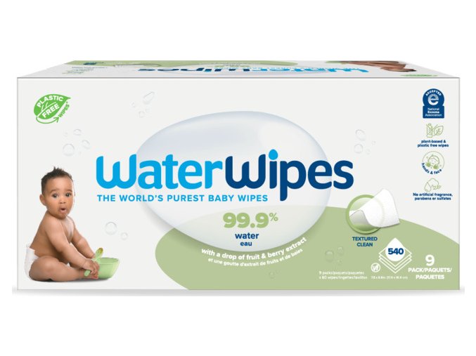 WATERWIPES 9x WATERWIPES Ubrousky vlhčené bez obsahu plastů Soapberry 60 ks (540 ks)