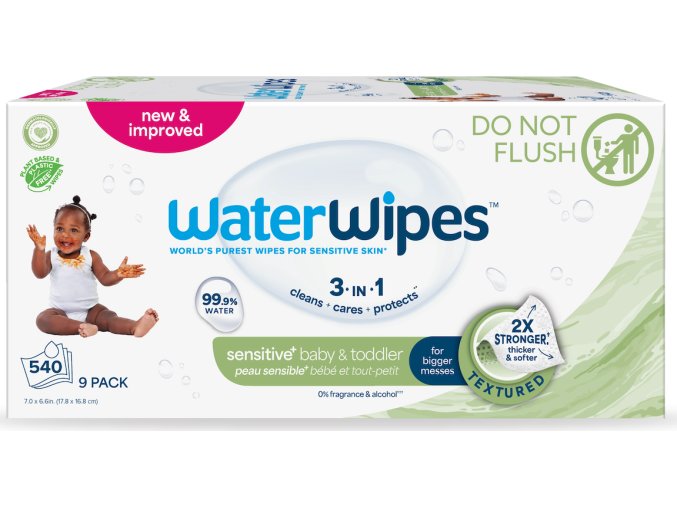 WATERWIPES 9x WATERWIPES Ubrousky vlhčené bez obsahu plastů Soapberry 60 ks (540 ks)