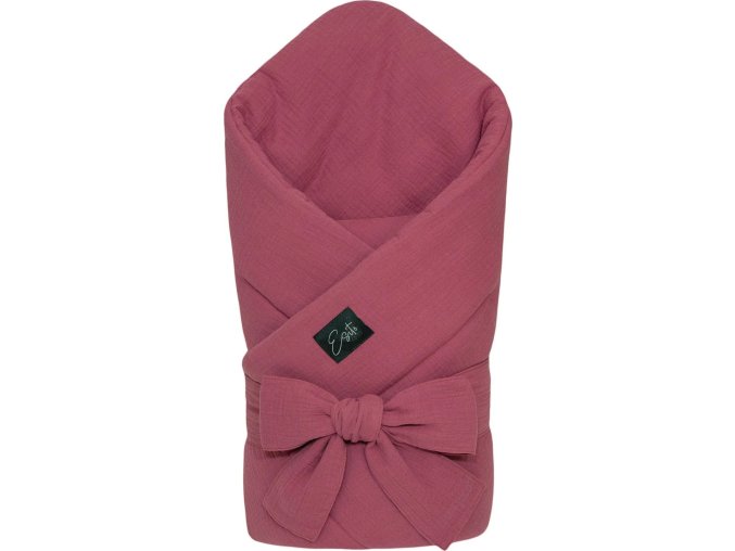 ESITO Mušelínová zavinovačka pro miminko Ruby red 85x85 cm - 85 x 85 cm