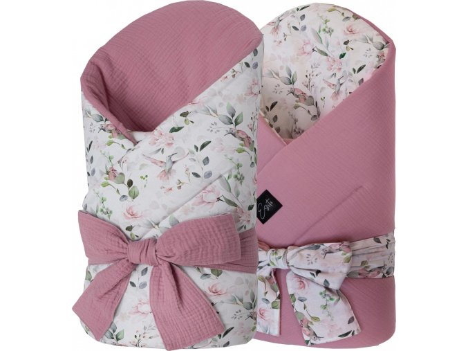ESITO Mušelínová zavinovačka pro miminko Birdie 85x85 cm - 85 x 85 cm
