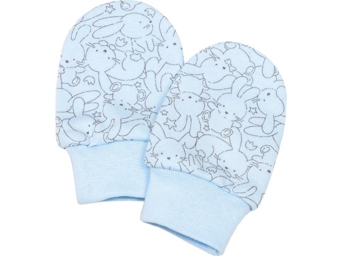 ESITO | Bavlněné rukavičky pro miminko Zája Soft blue (Velikost 56)