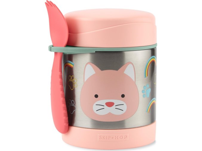 SKIPHOP SKIP HOP Zoo Termoska na jídlo se lžičkou/vidličkou Kočka 325 ml, 3r+