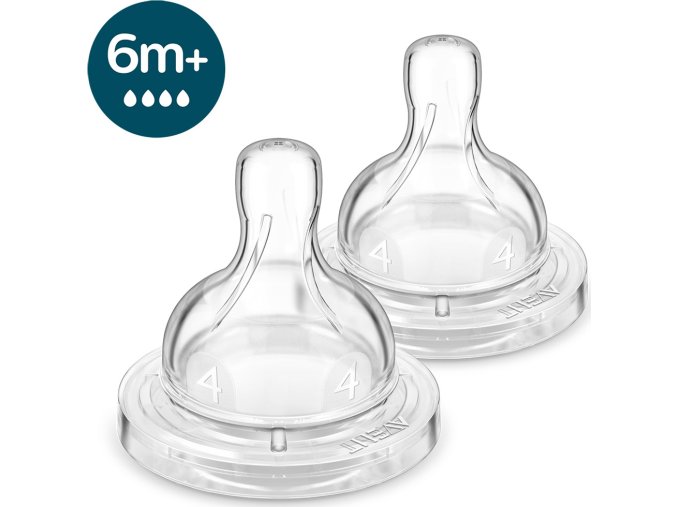 PHILIPS AVENT Philips AVENT Dudlík na láhev Anti-colic rychlý průtok 6m+, 2 ks