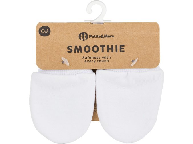 PETITEMARS PETITE&MARS Rukavičky kojenecké Smoothie Infinity White