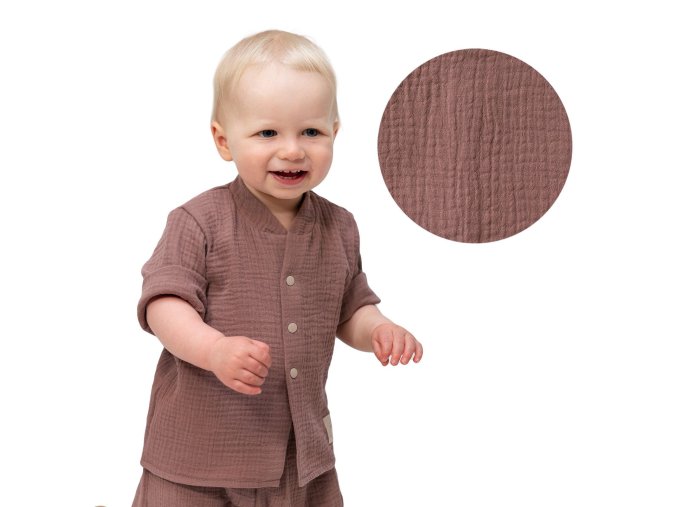 ESITO | Dětská mušelínová košile Luca Brown (Velikost 80)