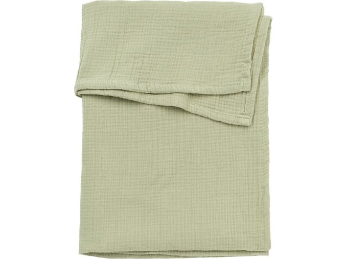 Mušelínová přikrývka 75x100 - Soft Olive