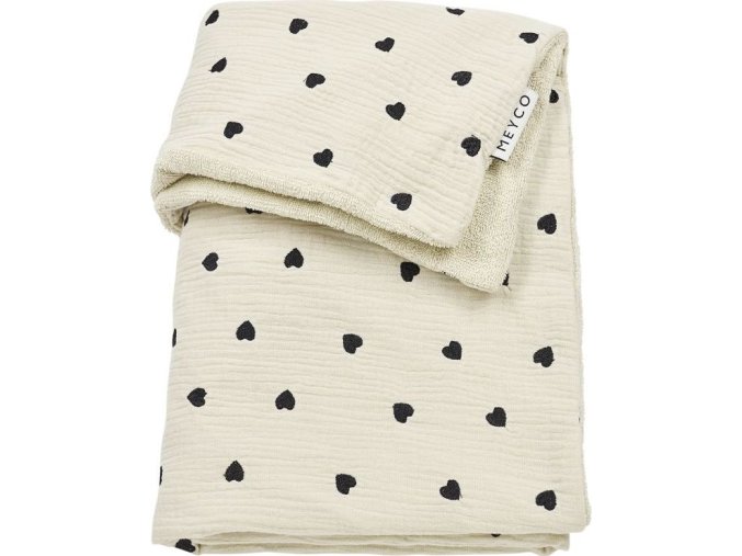Mušelínová přikrývka Sweet Heart 75x100 - Soft sand