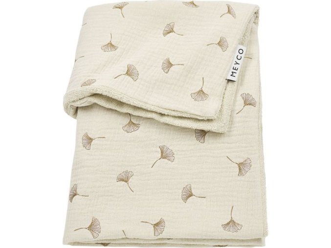 Mušelínová přikrývka Ginkgo 75x100 - Soft sand