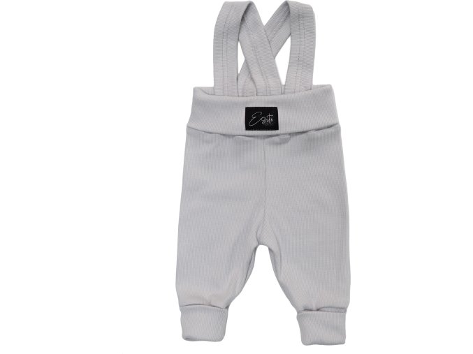 ESITO Rostoucí žebrované kalhoty s laclem Color grey