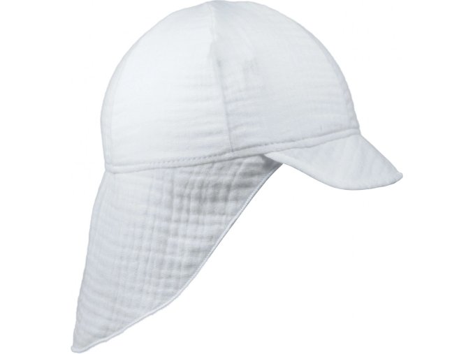 ESITO | Dětská kšiltovka s krytím krku mušelín White (Velikost XXS)
