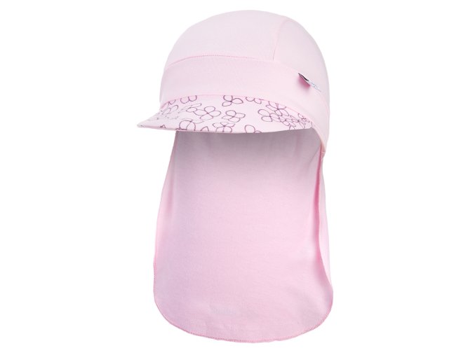 Little Angel kšiltovka tenká pirát Outlast® - růžová baby/růžová baby kytičky (Velikost 2 | 39-41 cm)