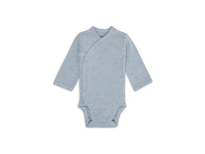LODGER Body s dlouhým rukávem Melange Blue Fogg vel. 68