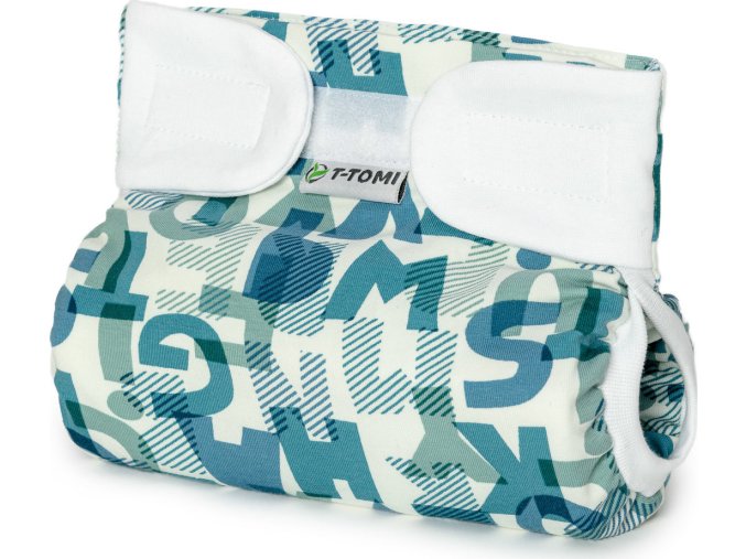 T-TOMI Ortopedické abdukční kalhotky - suchý zip Green alphabet (5-9kg)