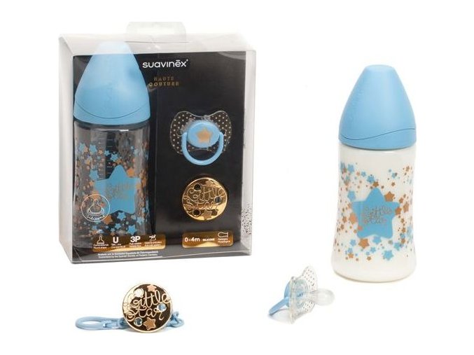 Suavinex HC SET PREMIUM 270 ml 3P+ KLIP+ DUDLÍK 0-4 KLUK