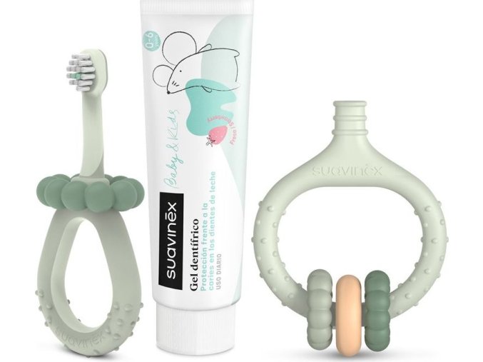 SUAVINEX | SADA pro ústní hygienu - zelená