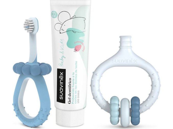 SUAVINEX | SADA pro ústní hygienu - modrá
