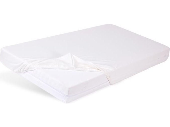 BABYMATEX BABYMATEX Prostěradlo nepromokavé s gumičkou Bamboo bílé 60x120 cm