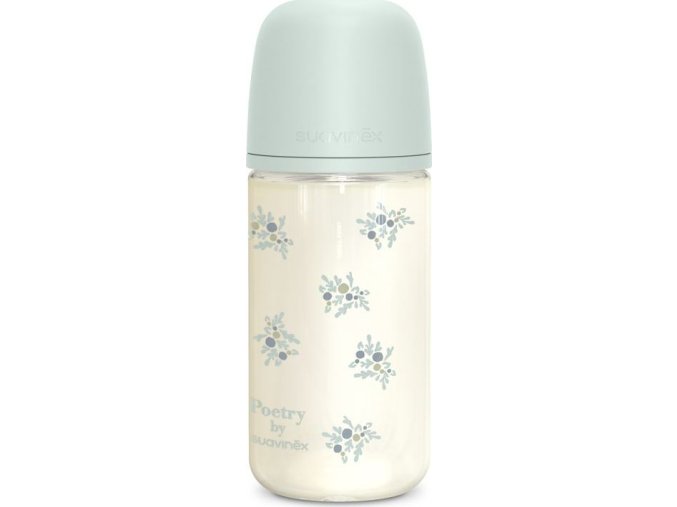 SUAVINEX | Láhev sklo POETRY 240 ml fyziologická SX PRO +3 MF - modrá