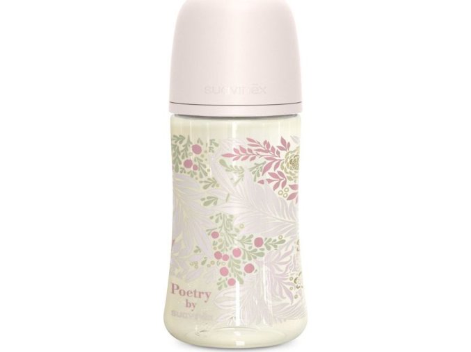 SUAVINEX | Kojenecká láhev POETRY 270ml FYZIOL PRŮTOK M - růžová (Varianta SUAVINEX | Kojenecká láhev POETRY 270ml FYZIOL PRŮTOK M - růžová)