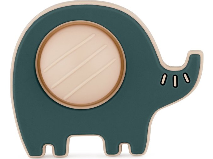 PETITEMARS PETITE&MARS Hračka silikonová Elephant Edwin Misty Green 6m+