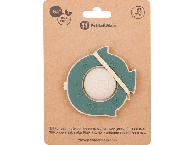 PETITEMARS PETITE&MARS Hračka silikonová Fish Fiona Misty Green 6m+