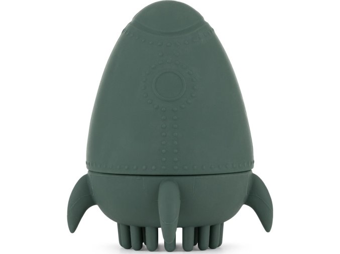 PETITEMARS PETITE&MARS Hračka silikonová do vody s kartáčkem Splashy Rocket Misty Green 6m+