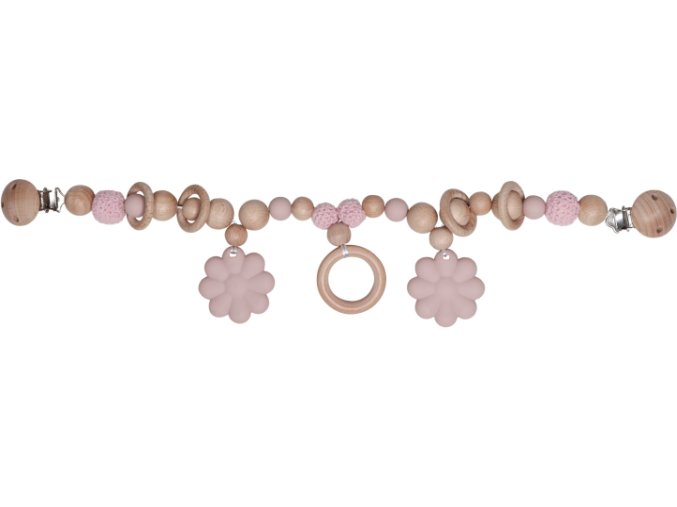 label label retez na kocarek flower pink