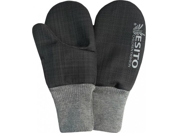 ESITO | Zimní palcové rukavice softshell s beránkem Lamb Grey (Velikost 3 - 5 let)