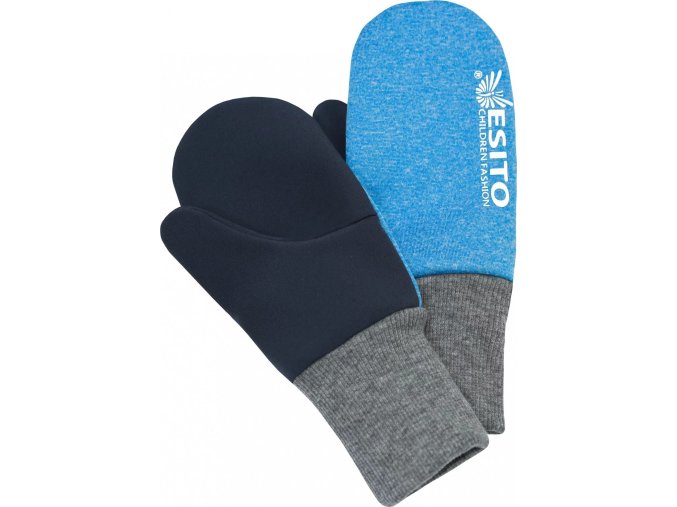 ESITO | Palcové rukavice softshell melírové (Velikost 3 - 5 let)