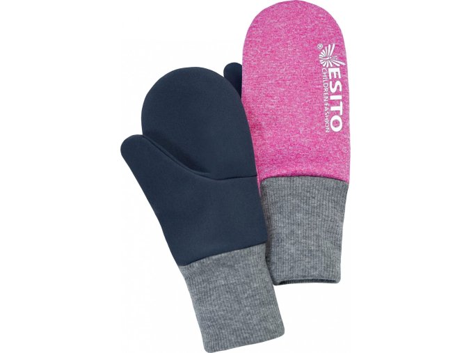 ESITO | Palcové rukavice softshell melírové (Velikost 3 - 5 let)