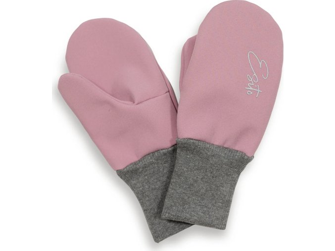 ESITO | Palcové rukavice softshell Shell pink (Velikost 2 - 3 roky)