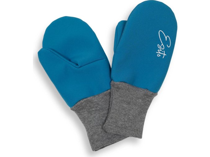 ESITO | Palcové rukavice softshell Turquoise (Velikost 2 - 3 roky)