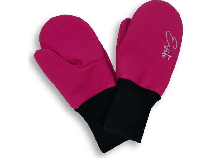 ESITO | Palcové rukavice softshell Raspberry pink (Velikost 2 - 3 roky)