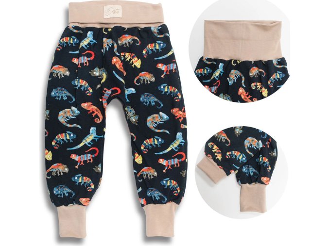 ESITO | Dětské tepláky s vysokým pasem Chameleon (Velikost 74)