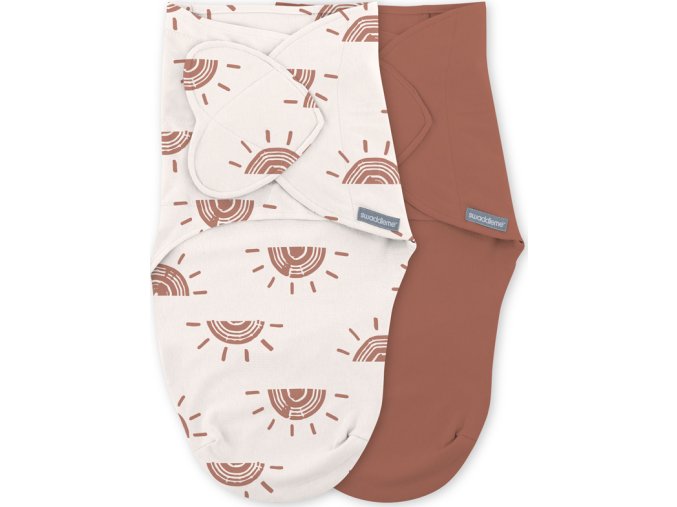 INGENUITY INGENUITY Zavinovačka SwaddleMe™ Ulitka bavlna Rising sun 2ks 0,5 TOG 0-3m