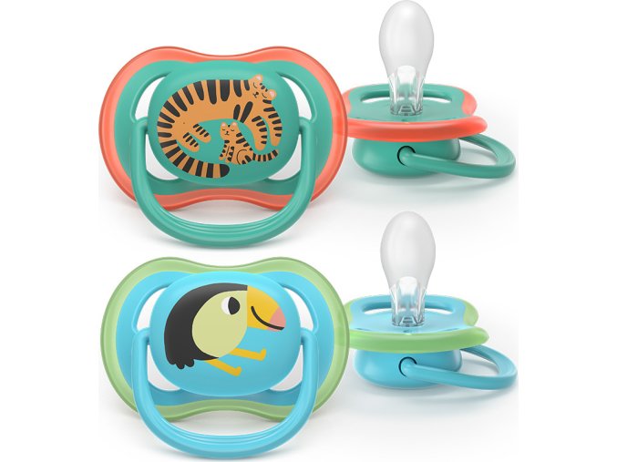 PHILIPS AVENT Philips AVENT Šidítko Ultra air obrázek 6-18m chlapec, 2ks