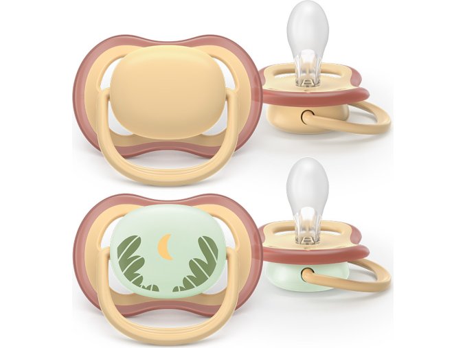 PHILIPS AVENT Philips AVENT Šidítko Ultra air denní a noční neutral/obrázek 0-6m, 2ks