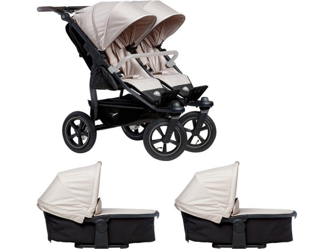tfk Tfk set duo2 frame 2025 - air wheel carrycot + seat black (Varianta Tfk set duo2 frame 2025 - air wheel carrycot + seat black)