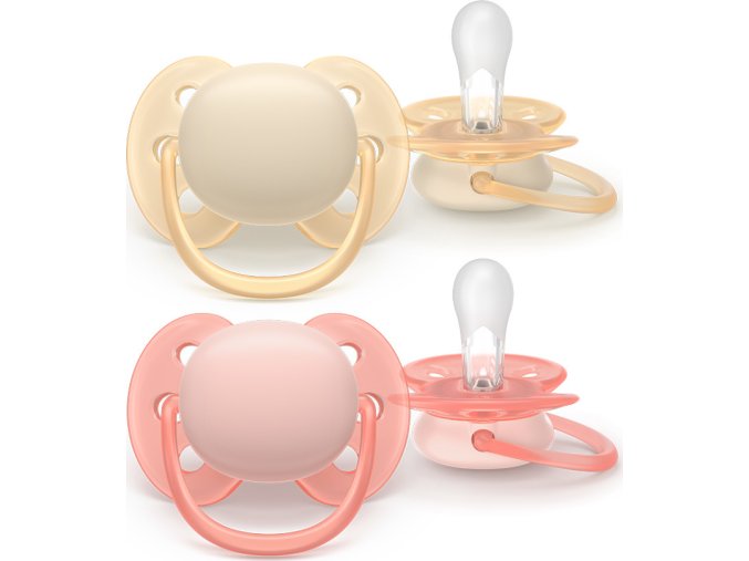 PHILIPS AVENT Philips AVENT Šidítko Ultrasoft Premium 0-6m dívka, 2 ks