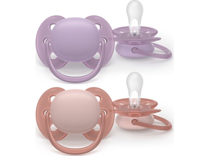 PHILIPS AVENT Philips AVENT Šidítko Ultrasoft Premium 6-18m dívka, 2 ks