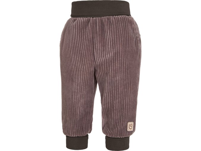Little Angel kalhoty manšestr lem - hnědá (Velikost 68)